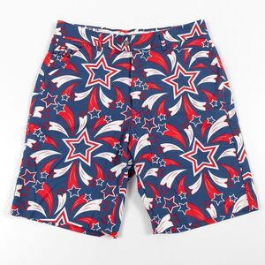 Royal & Awesome Shorts Mens 32 Golf Stars Fireworks USA‎ Made Patriotic
